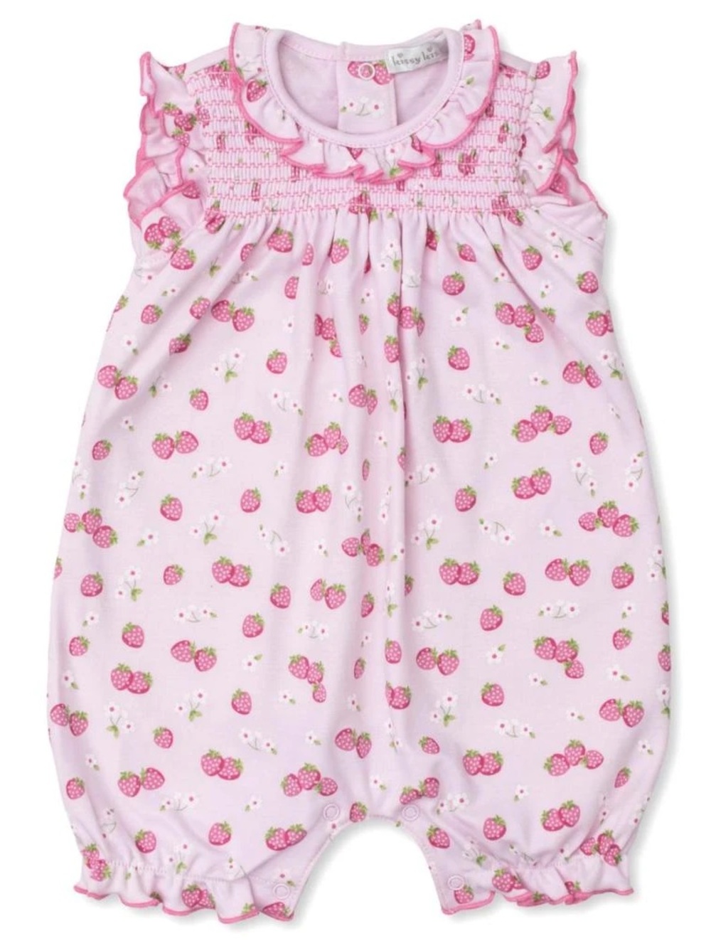 Kissy Kissy Pink Strawberry Print Baby Girls Romper